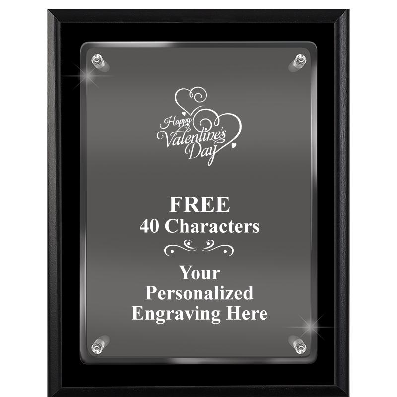 7X9 EBONY FLOAT ACR PLQ