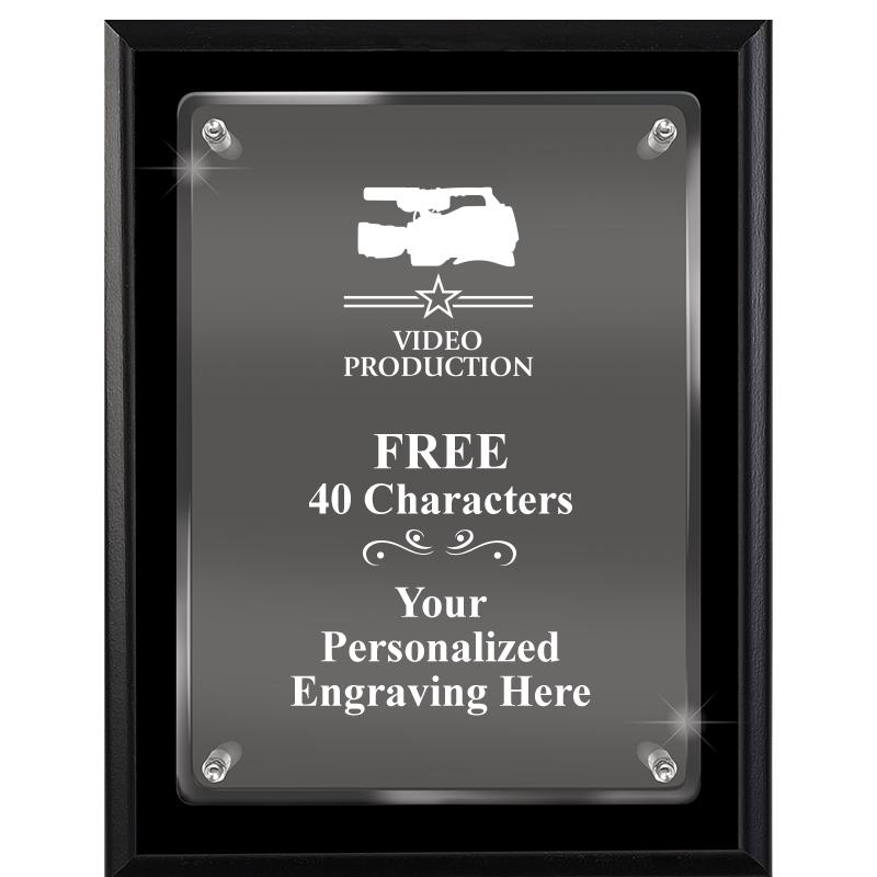 7X9 EBONY FLOAT ACR PLQ