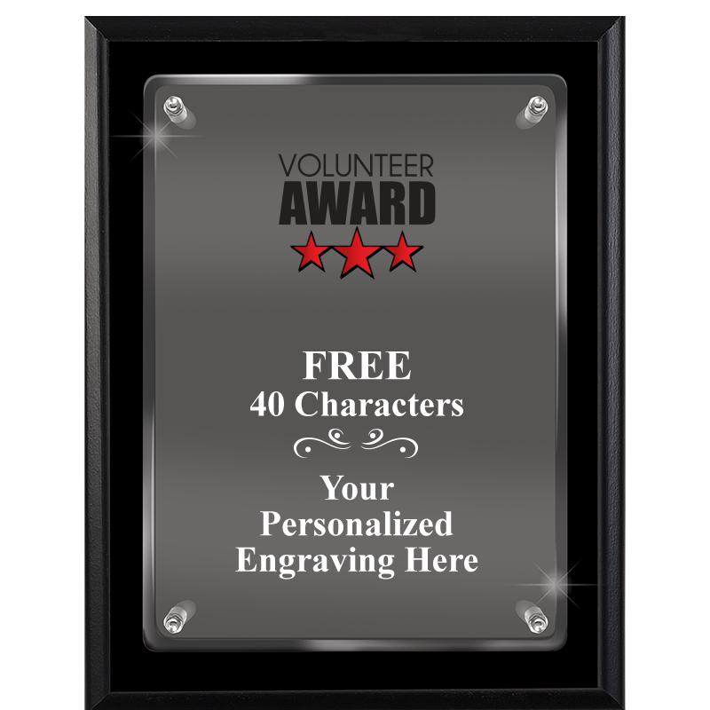 7X9 EBONY FLOAT ACR PLQ