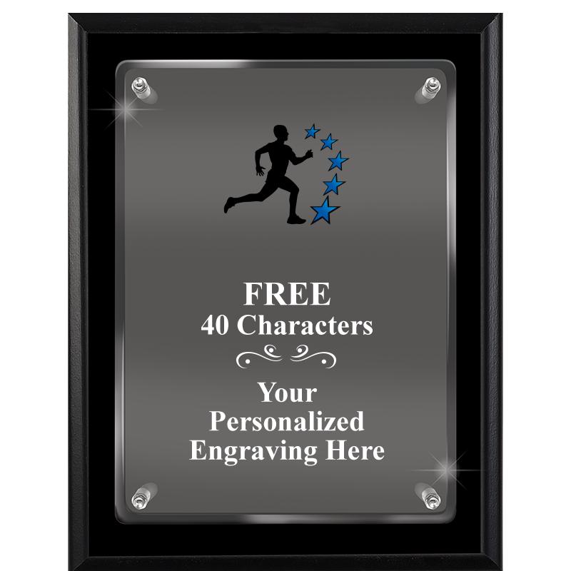 7X9 EBONY FLOAT ACR PLQ