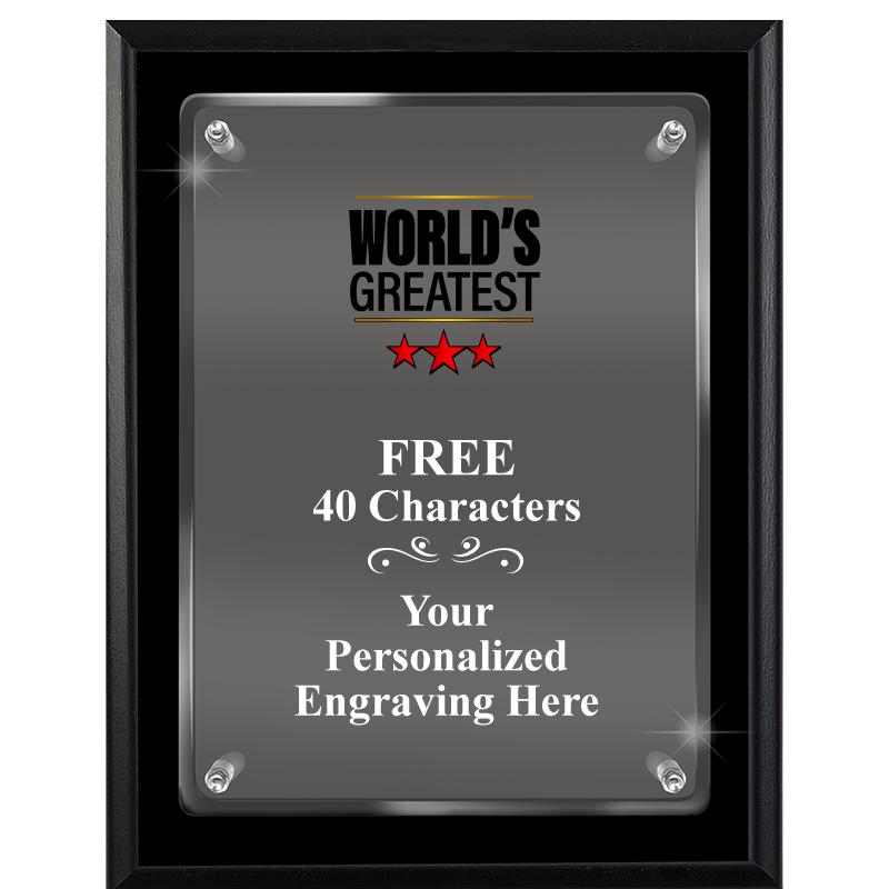 7X9 EBONY FLOAT ACR PLQ