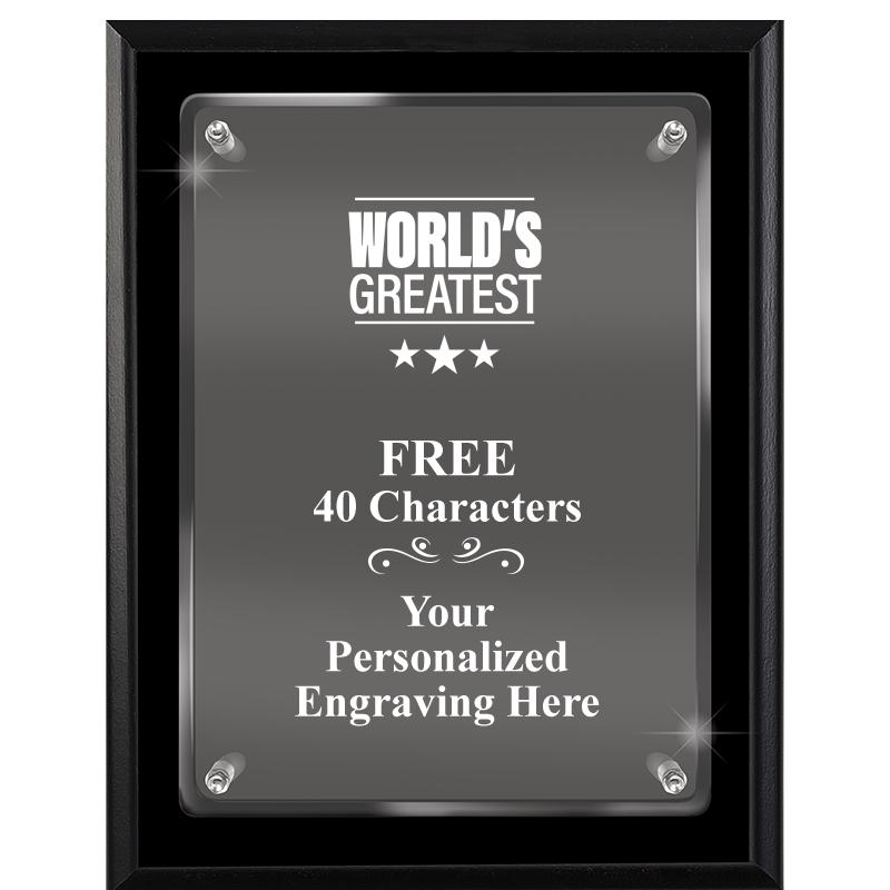 7X9 EBONY FLOAT ACR PLQ