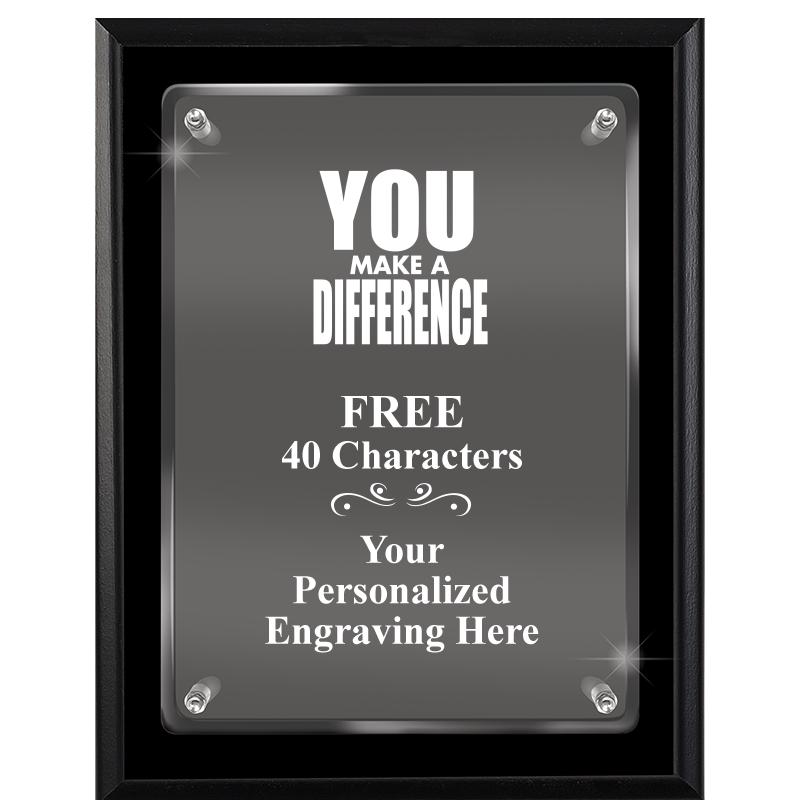 7X9 EBONY FLOAT ACR PLQ