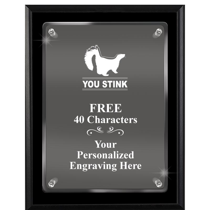 7X9 EBONY FLOAT ACR PLQ