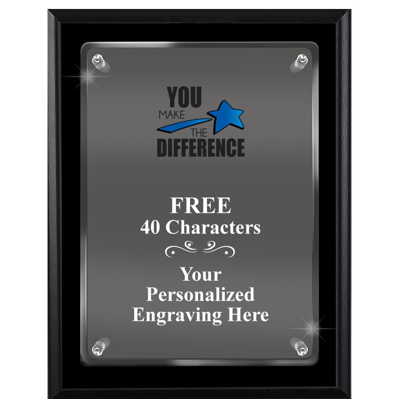 7X9 EBONY FLOAT ACR PLQ