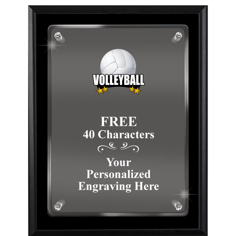 7X9 EBONY FLOAT ACR PLQ