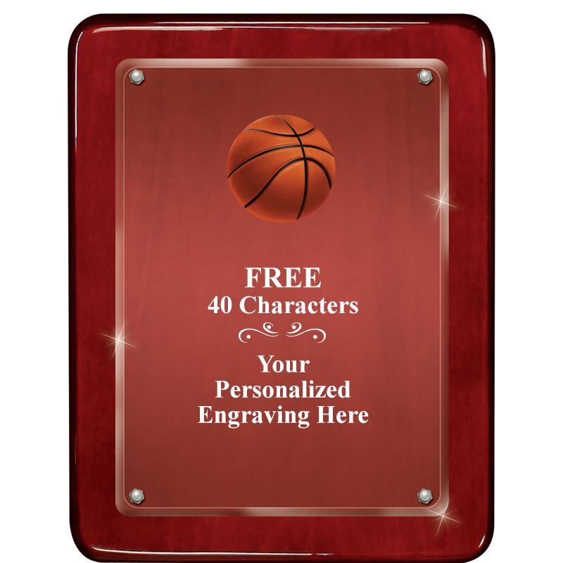 7"X9" ROSEWOOD FLOAT ACR PLQ