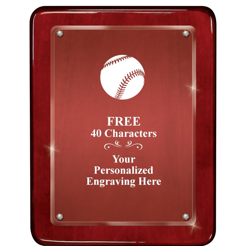 7"X9" ROSEWOOD FLOAT ACR PLQ