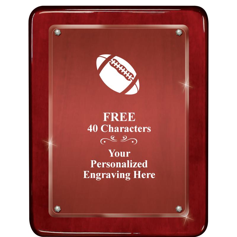 7"X9" ROSEWOOD FLOAT ACR PLQ