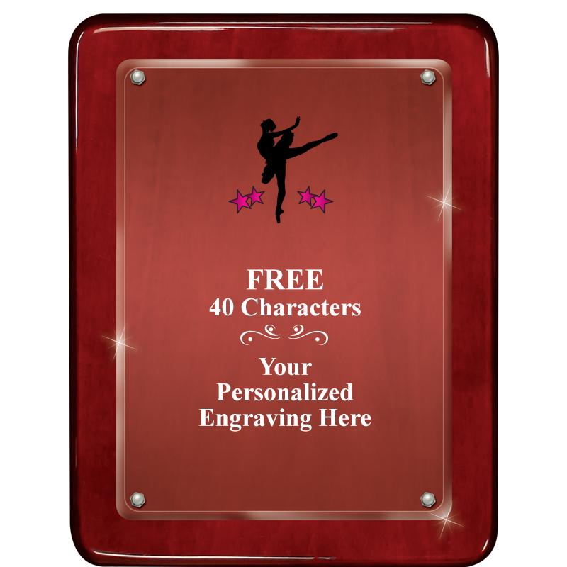 7"X9" ROSEWOOD FLOAT ACR PLQ