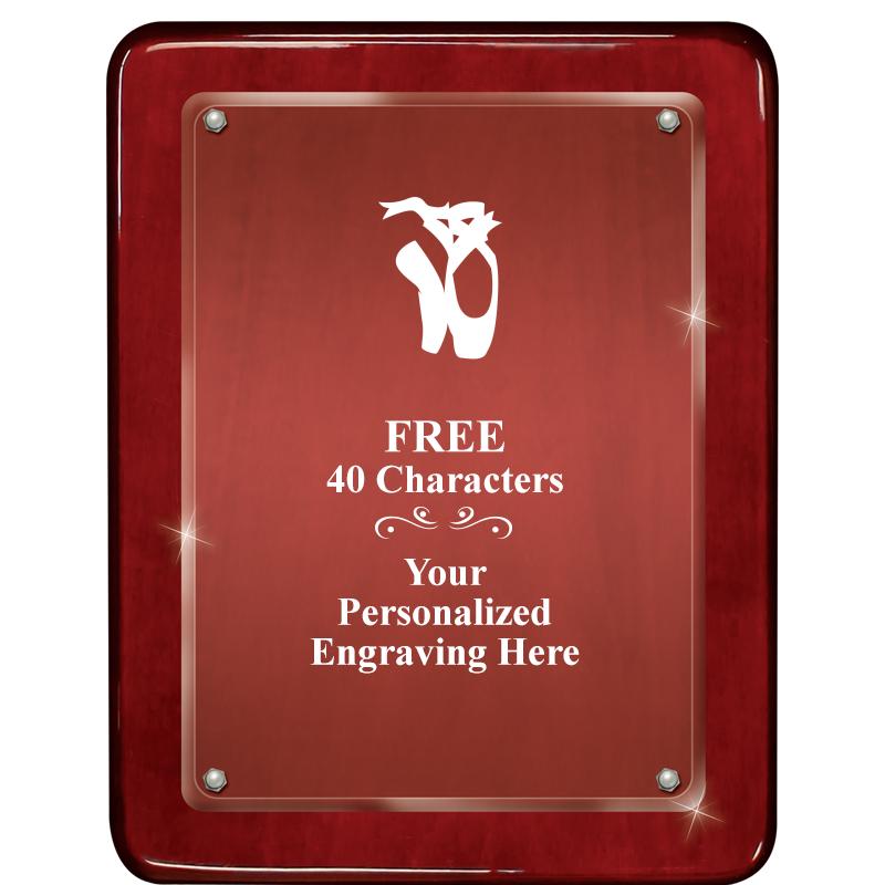 7"X9" ROSEWOOD FLOAT ACR PLQ