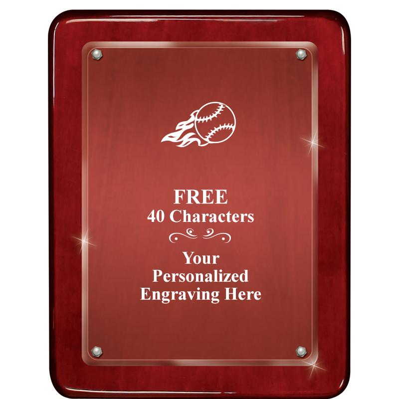 7"X9" ROSEWOOD FLOAT ACR PLQ