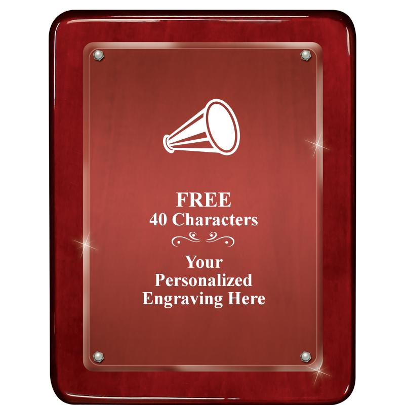 7"X9" ROSEWOOD FLOAT ACR PLQ