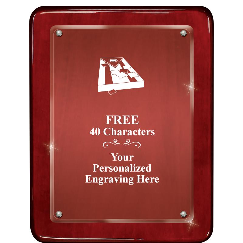 7"X9" ROSEWOOD FLOAT ACR PLQ