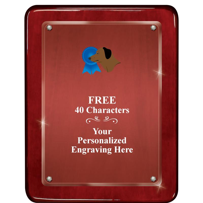 7"X9" ROSEWOOD FLOAT ACR PLQ