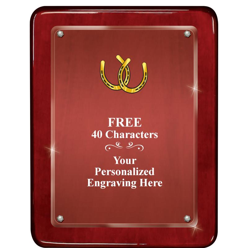 7"X9" ROSEWOOD FLOAT ACR PLQ