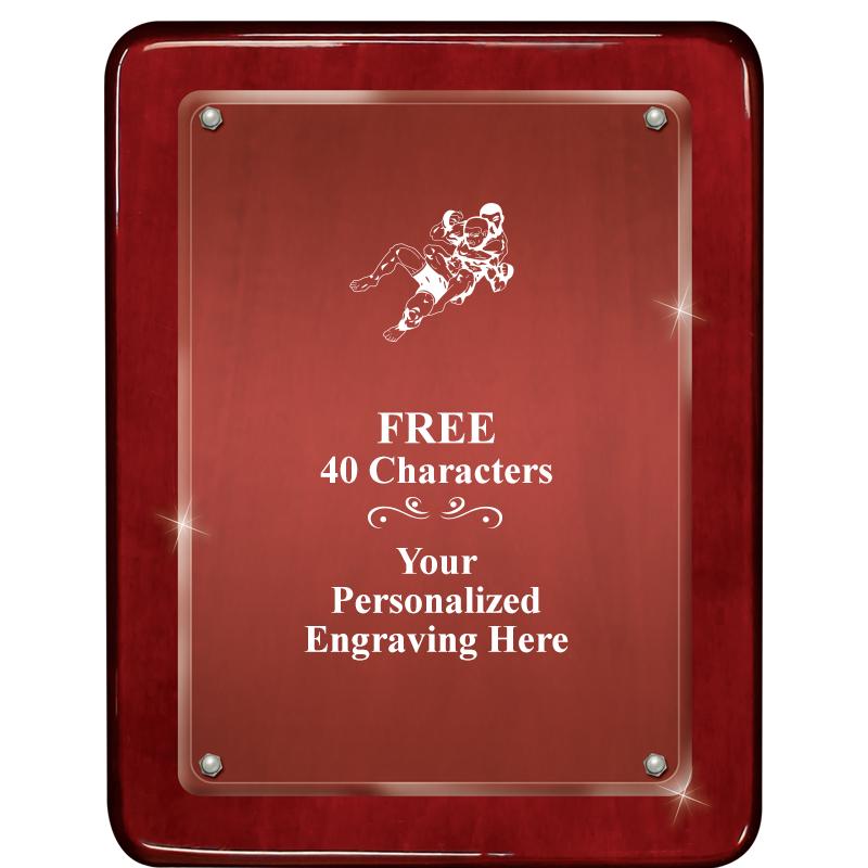 7"X9" ROSEWOOD FLOAT ACR PLQ