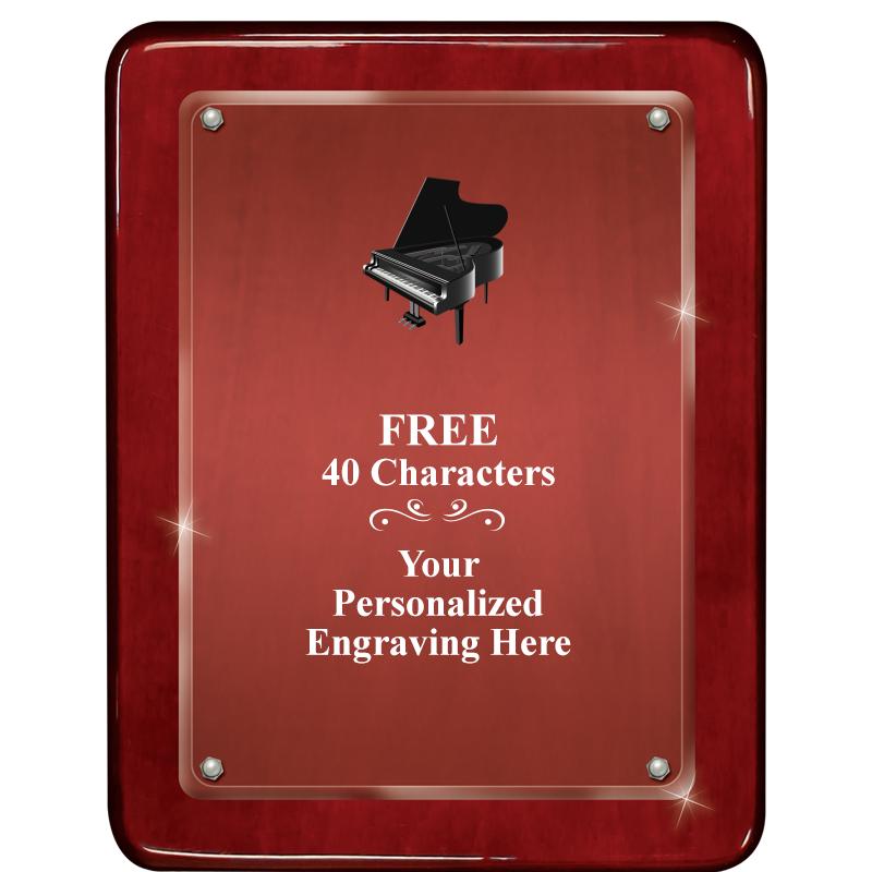 7"X9" ROSEWOOD FLOAT ACR PLQ