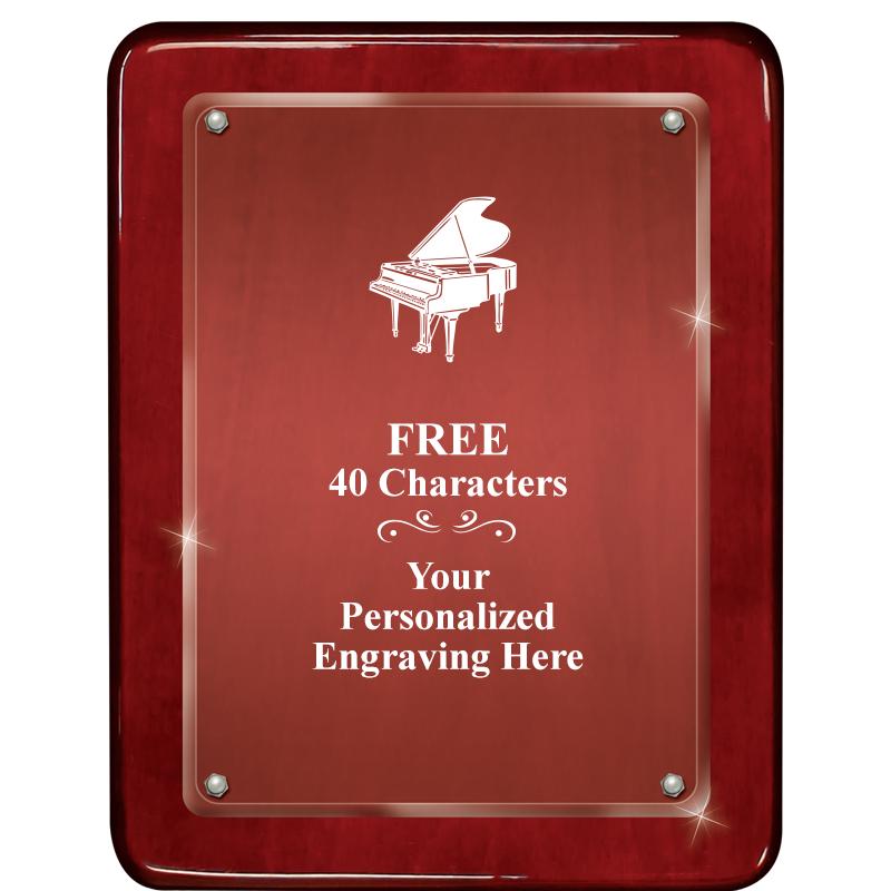 7"X9" ROSEWOOD FLOAT ACR PLQ