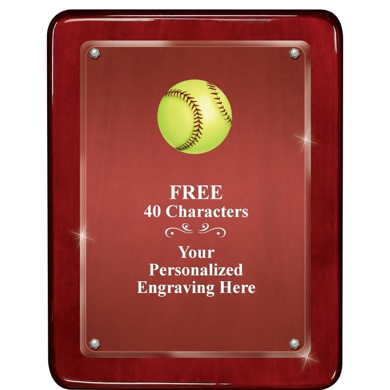 7"X9" ROSEWOOD FLOAT ACR PLQ