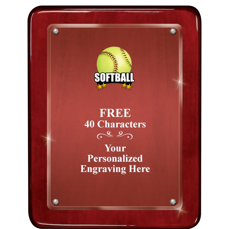 7"X9" ROSEWOOD FLOAT ACR PLQ