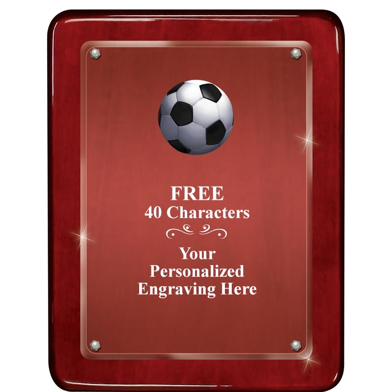 7"X9" ROSEWOOD FLOAT ACR PLQ