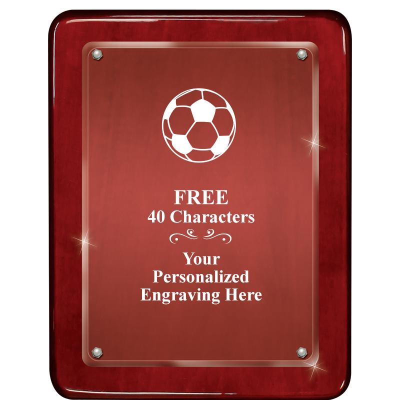 7"X9" ROSEWOOD FLOAT ACR PLQ