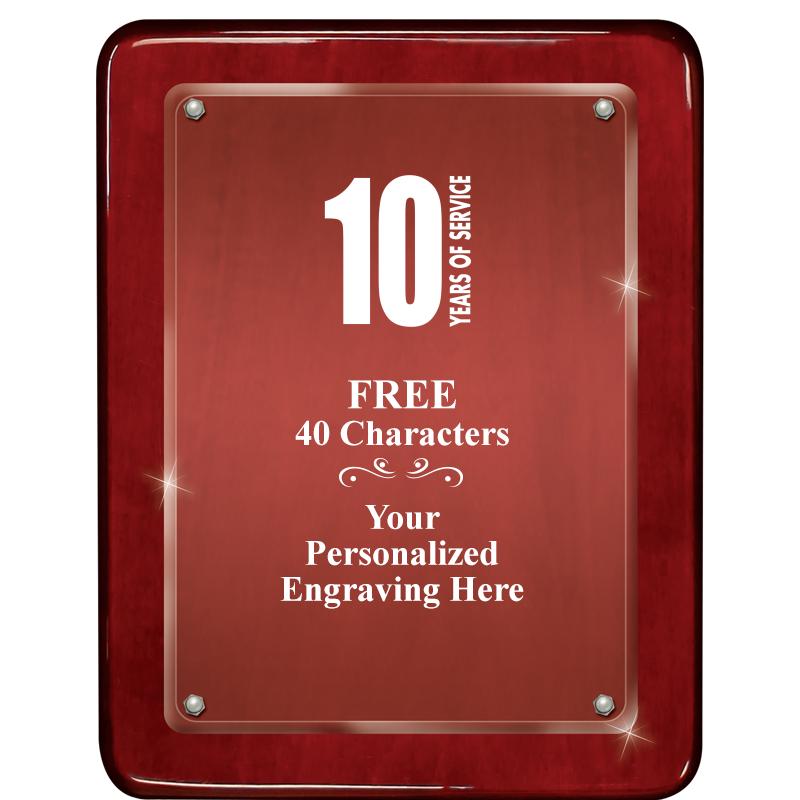 7"X9" ROSEWOOD FLOAT ACR PLQ