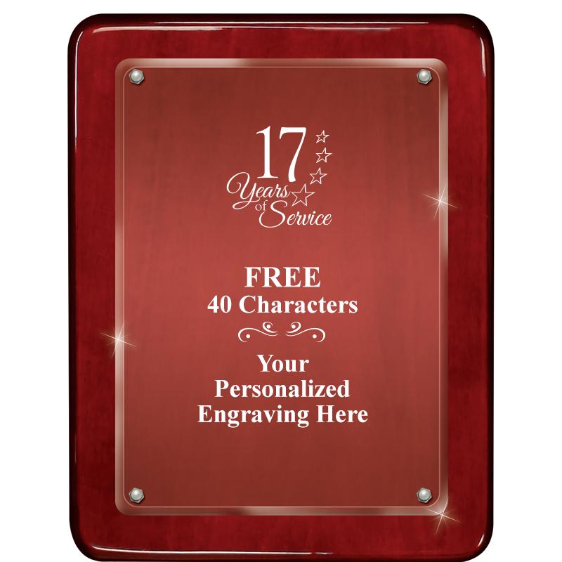 7"X9" ROSEWOOD FLOAT ACR PLQ