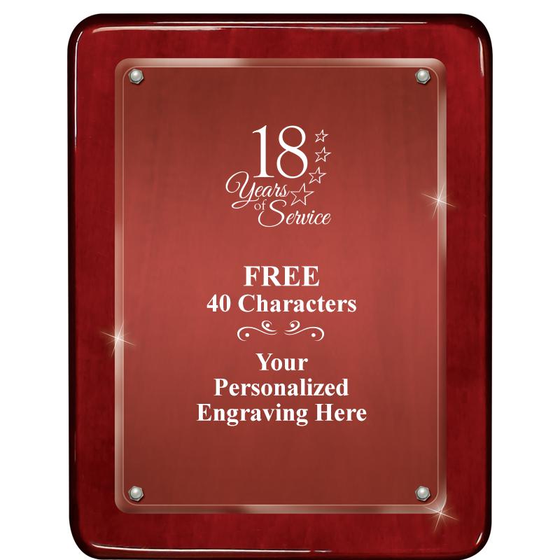 7"X9" ROSEWOOD FLOAT ACR PLQ