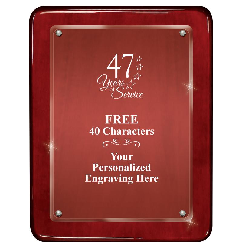 7"X9" ROSEWOOD FLOAT ACR PLQ