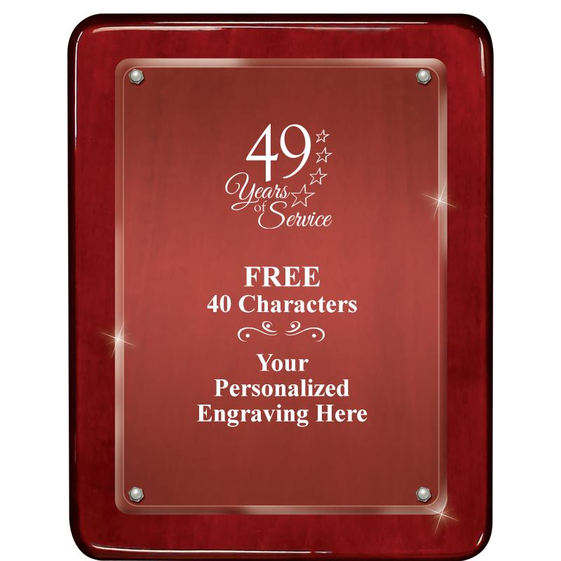 7"X9" ROSEWOOD FLOAT ACR PLQ