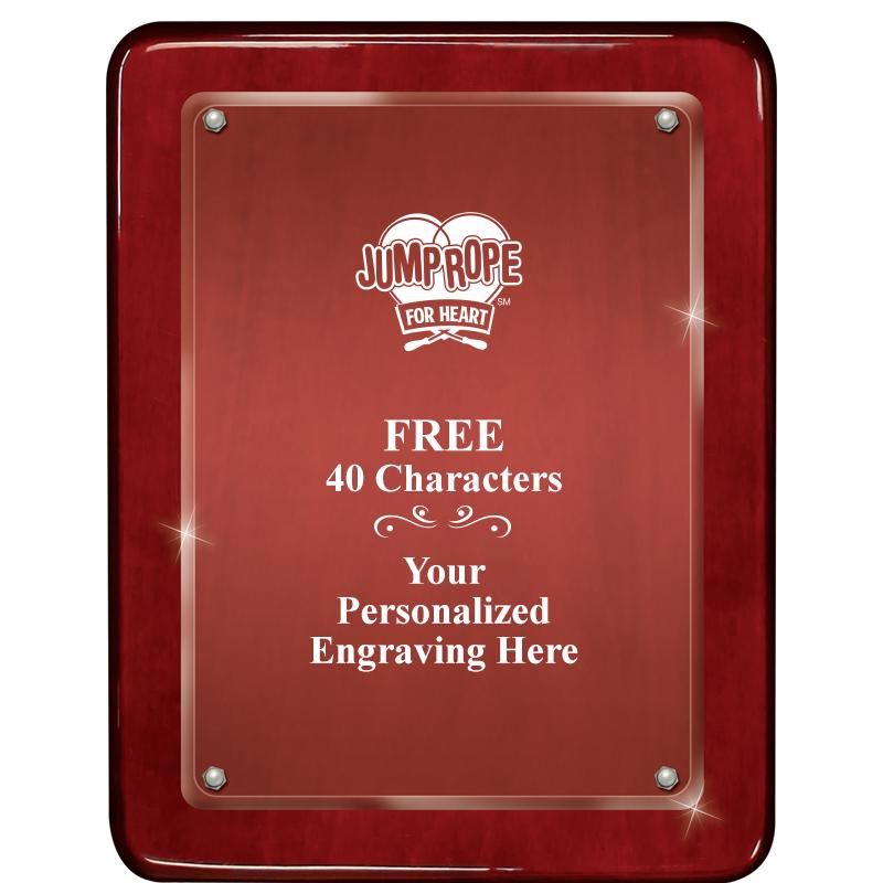 7"X9" ROSEWOOD FLOAT ACR PLQ