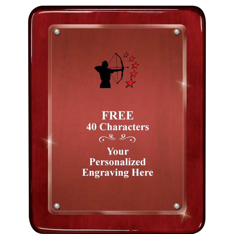 7"X9" ROSEWOOD FLOAT ACR PLQ