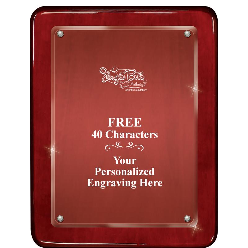 7"X9" ROSEWOOD FLOAT ACR PLQ