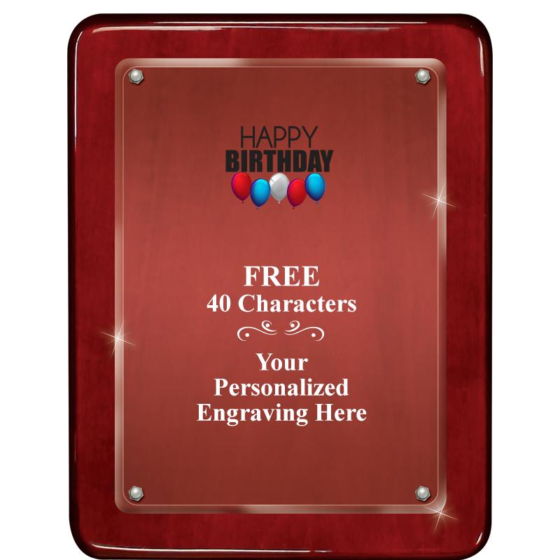 7"X9" ROSEWOOD FLOAT ACR PLQ