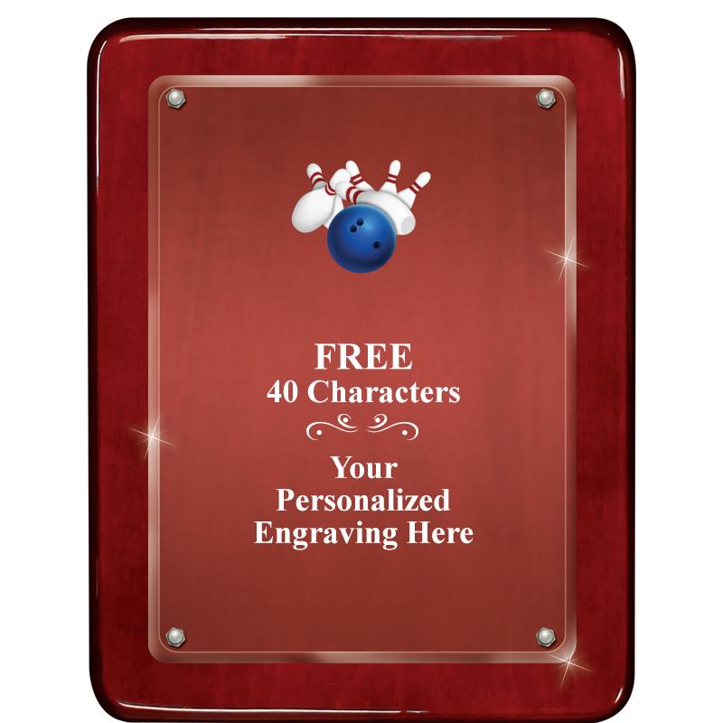 7"X9" ROSEWOOD FLOAT ACR PLQ