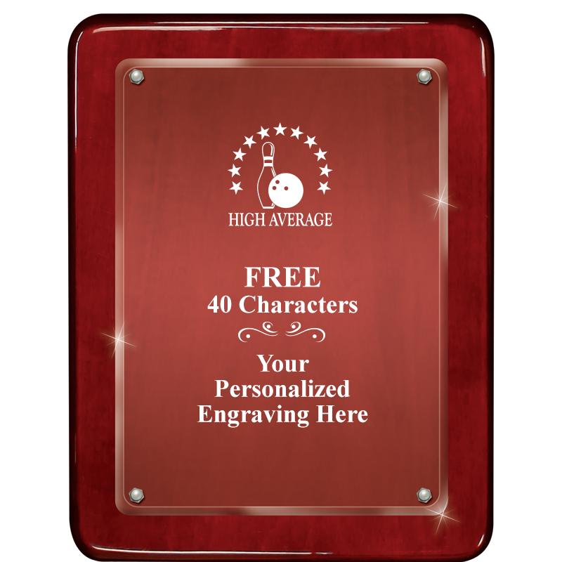 7"X9" ROSEWOOD FLOAT ACR PLQ