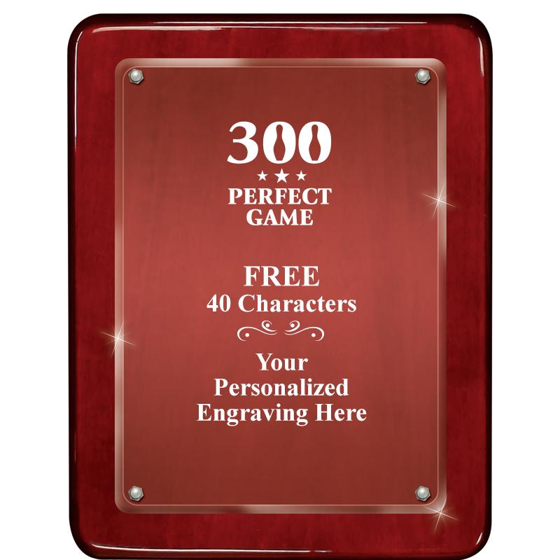 7"X9" ROSEWOOD FLOAT ACR PLQ