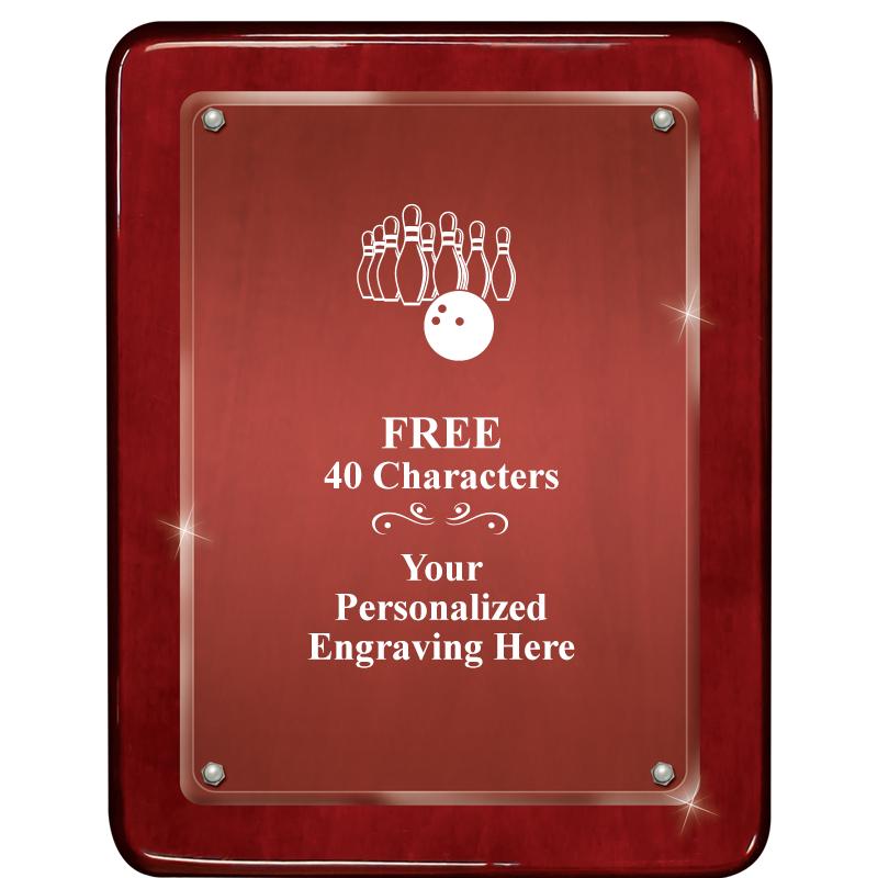 7"X9" ROSEWOOD FLOAT ACR PLQ