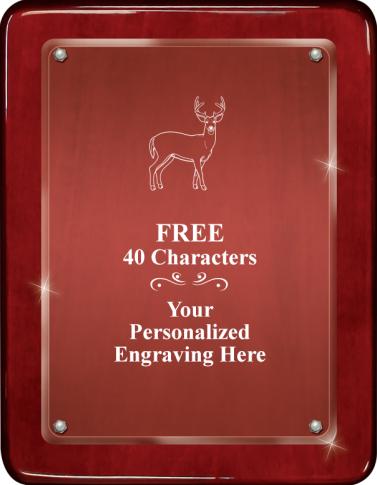 Rosewood Floating Acrylic Shooting Sports Plaques