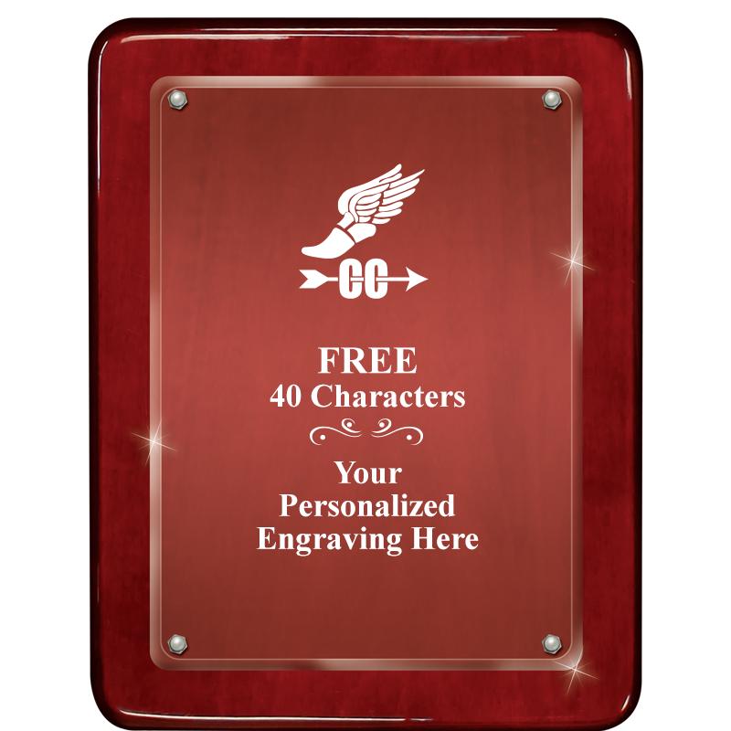 7"X9" ROSEWOOD FLOAT ACR PLQ