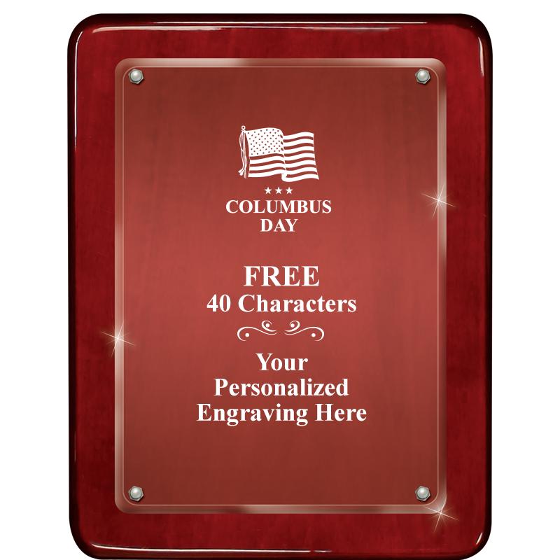 7"X9" ROSEWOOD FLOAT ACR PLQ