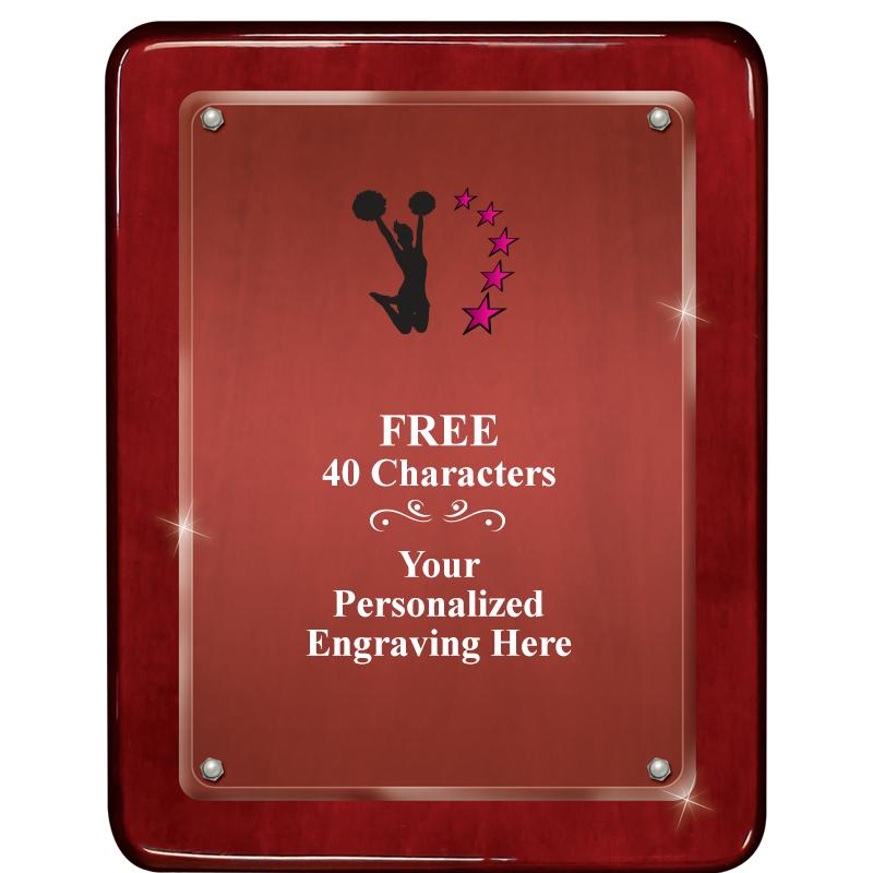 7"X9" ROSEWOOD FLOAT ACR PLQ