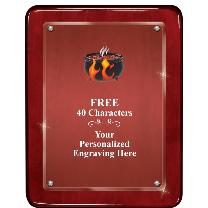 7"X9" ROSEWOOD FLOAT ACR PLQ