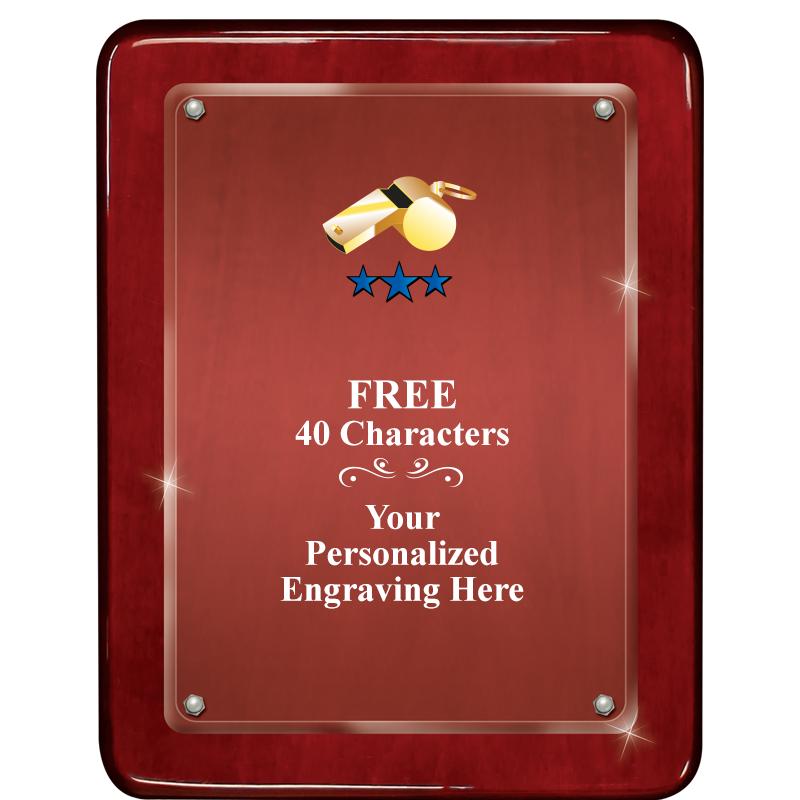 7"X9" ROSEWOOD FLOAT ACR PLQ