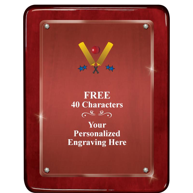 7"X9" ROSEWOOD FLOAT ACR PLQ