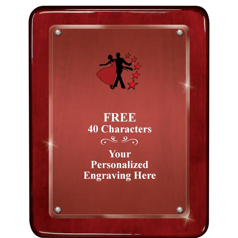 7"X9" ROSEWOOD FLOAT ACR PLQ