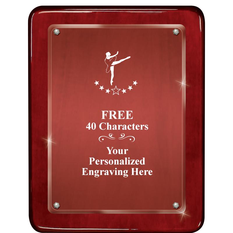 7"X9" ROSEWOOD FLOAT ACR PLQ