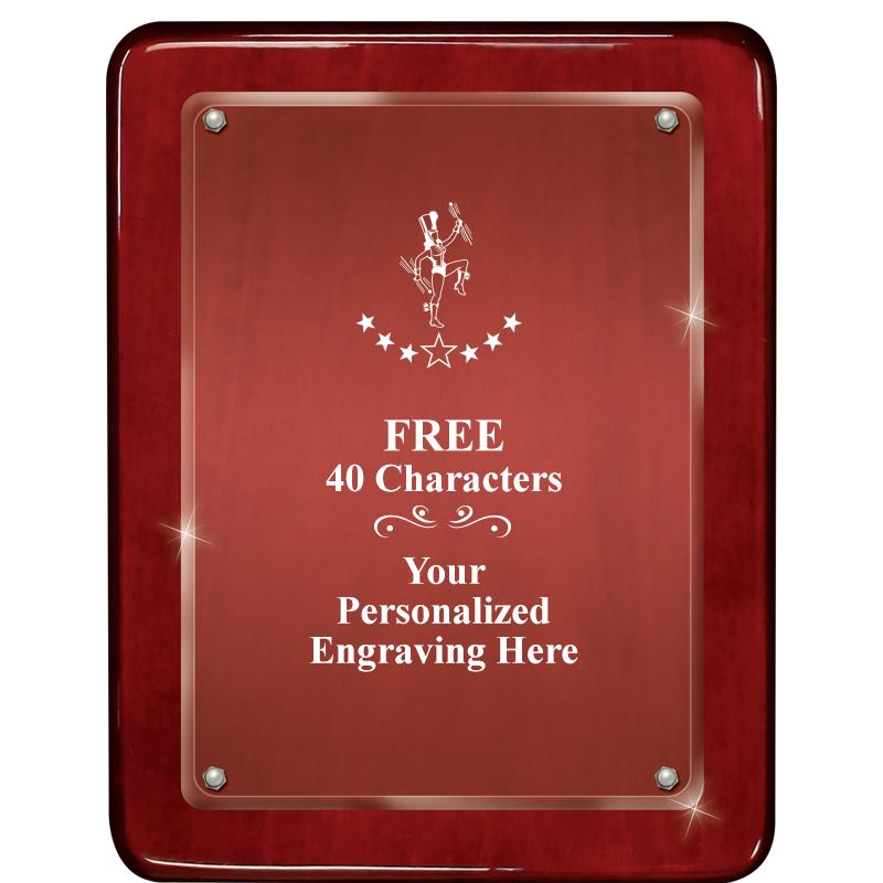 7"X9" ROSEWOOD FLOAT ACR PLQ